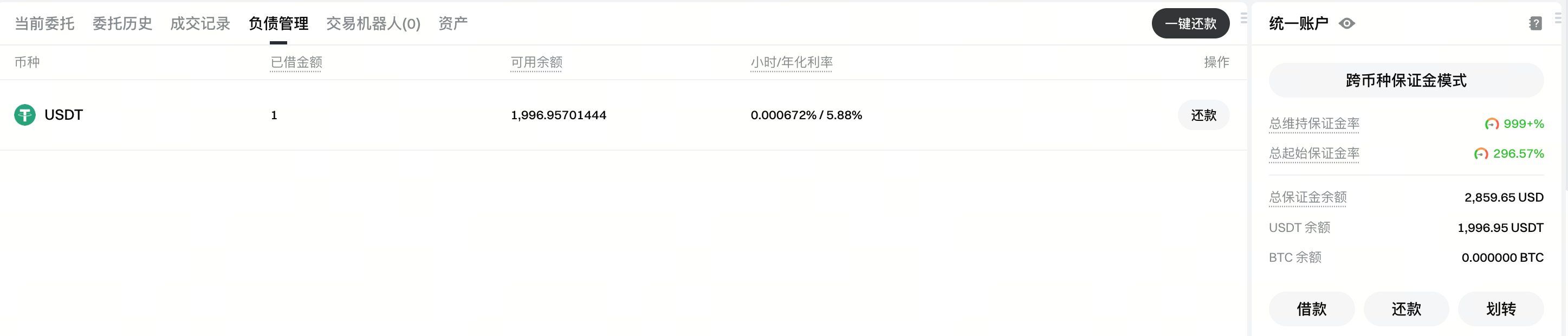 Mode Margin Multi-Mata Uang – Halaman Perdagangan