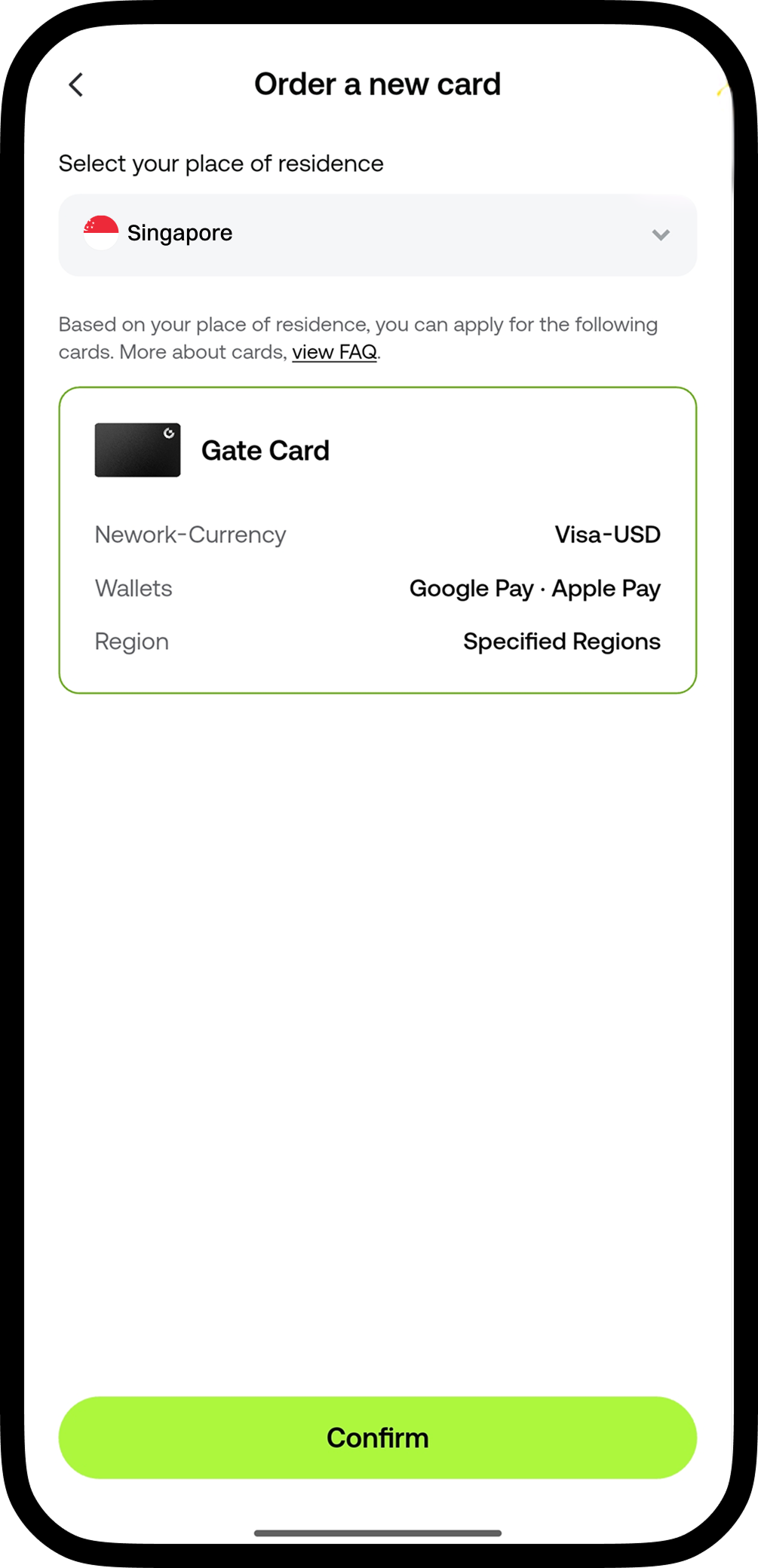 gate card