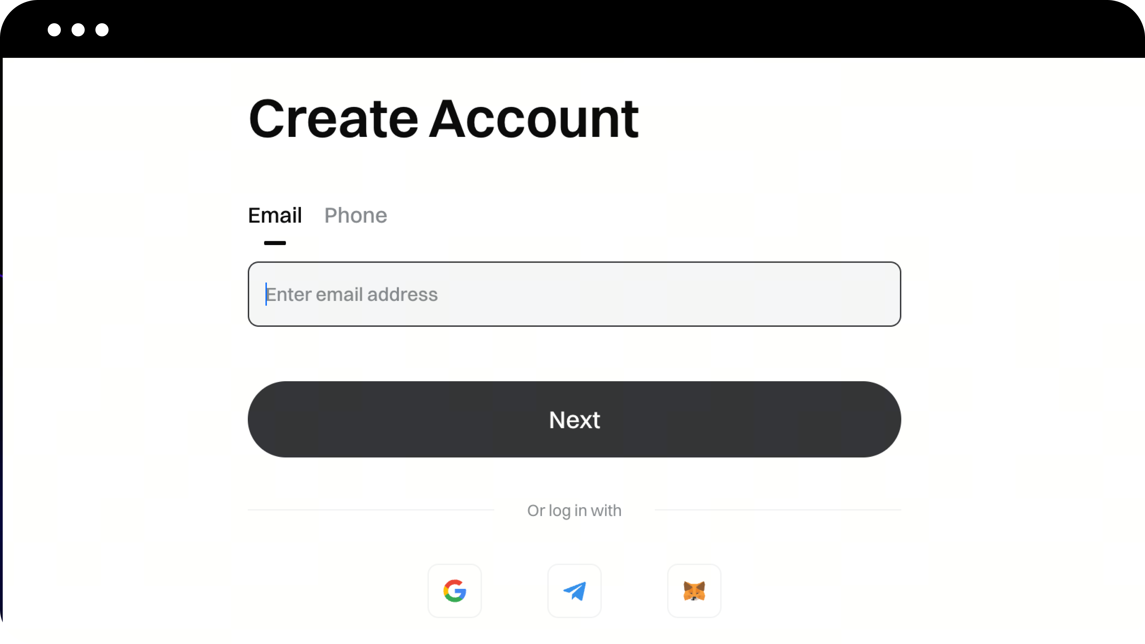 Create Account