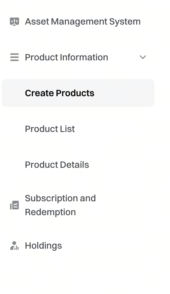 资管产品创建菜单英