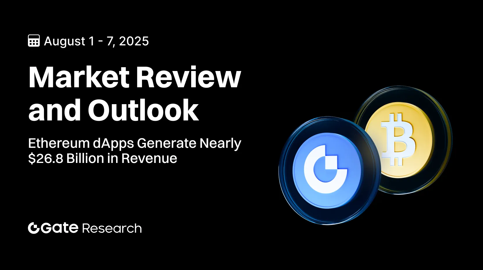 Gate 研究院：以太坊 dApp 累计创收近 268 亿美元｜Gate 7 月衍生品交易量环比增长 46.5%
