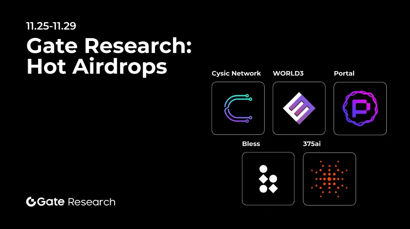 Recherche de la porte : Airdrops chauds (11.25-11.29)