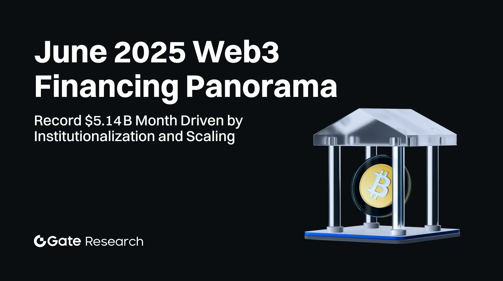 Gate Research: Огляд зборів Web3 за червень 2025 року｜Рекордна сума $5.14 B за місяць, що зумовлена інституціоналізацією та масштабуванням