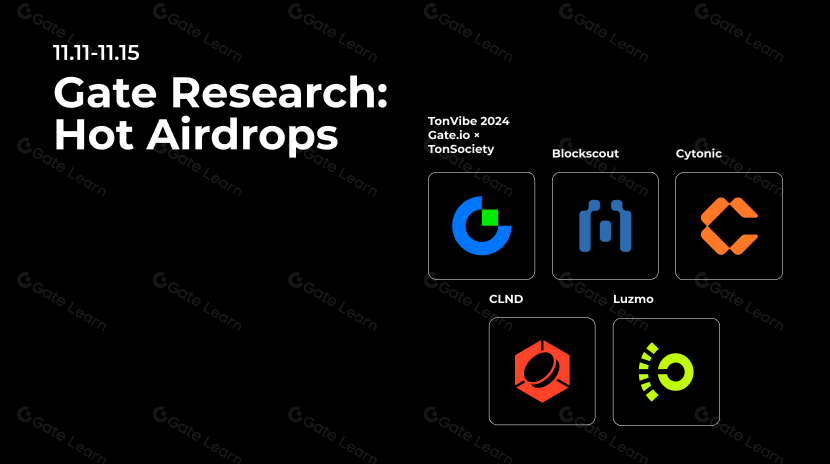 Recherche de gate: Airdrops chauds (11.11 - 11.15)