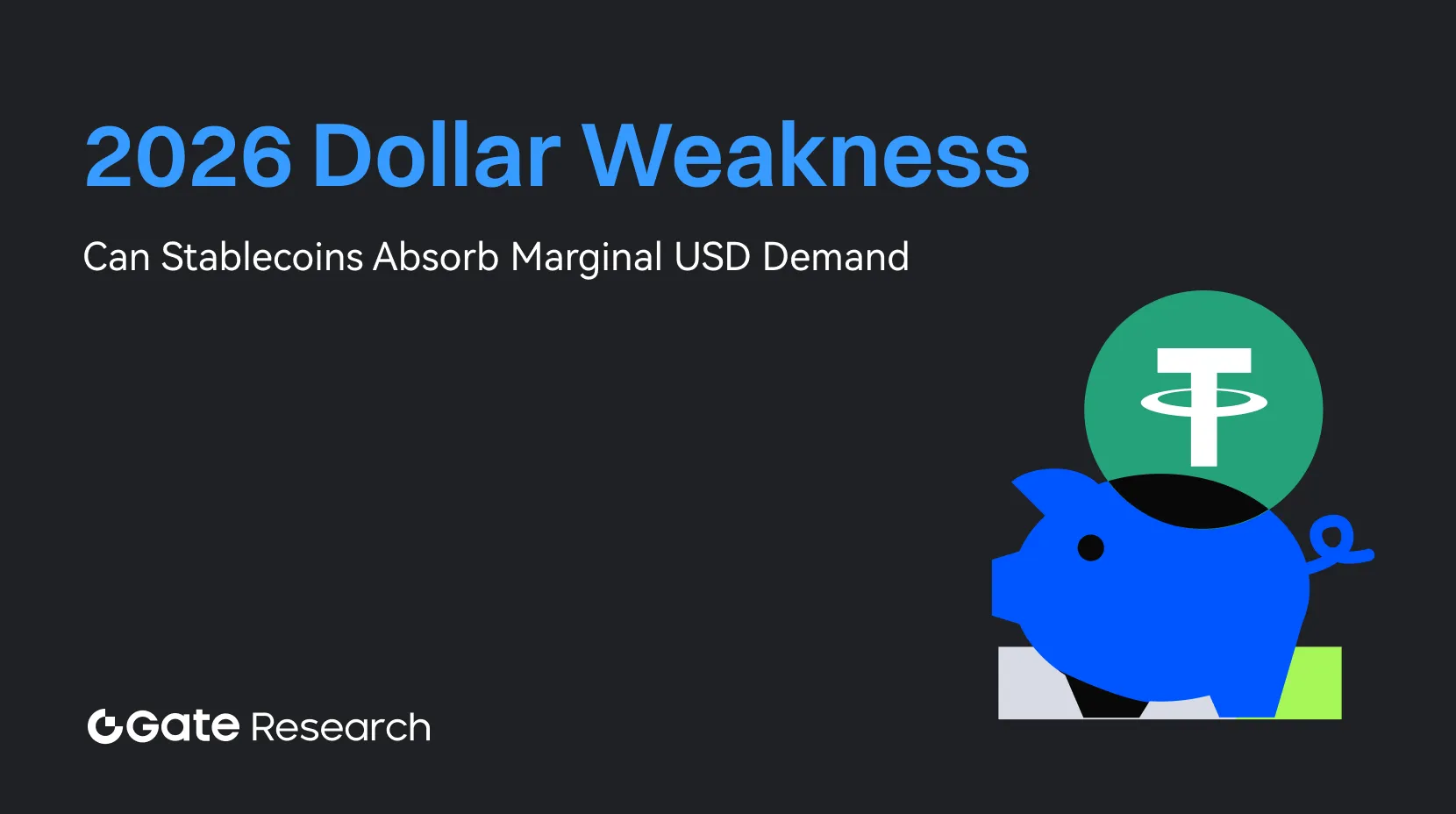Gate Research : Faiblesse du dollar en 2026 : les stablecoins peuvent-ils absorber la demande marginale en USD ?