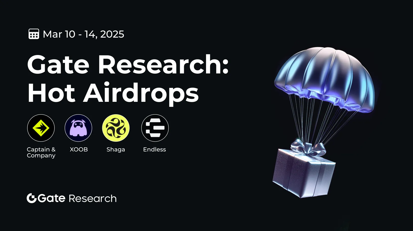 Recherche Gate : Aperçu des airdrops chauds (10 - 14 mars 2025)