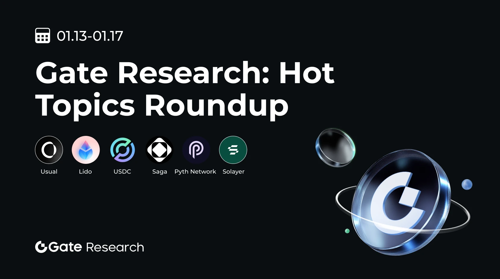Gate 研究院：熱點彙總（01.13-01.17)