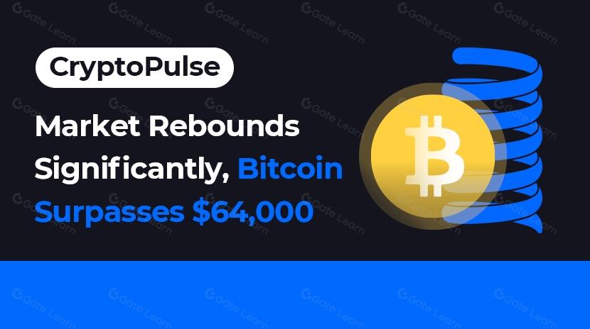Pulsa Kripto-Pasar Pulih Secara Signifikan, Bitcoin Melampaui $64,000