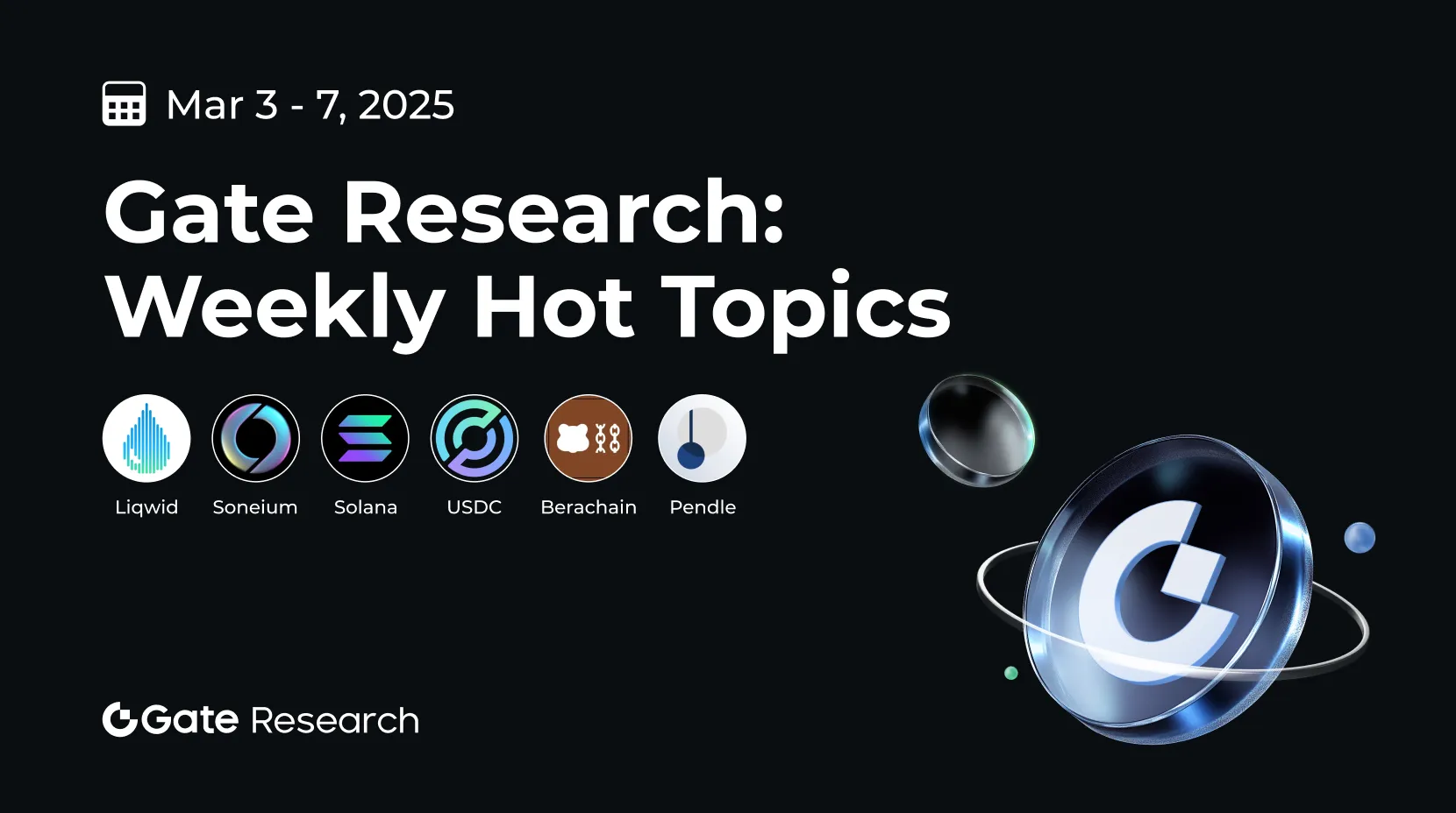 Gate Recherche : Sujets Chauds Hebdomadaires（3 - 7 mars 2025）