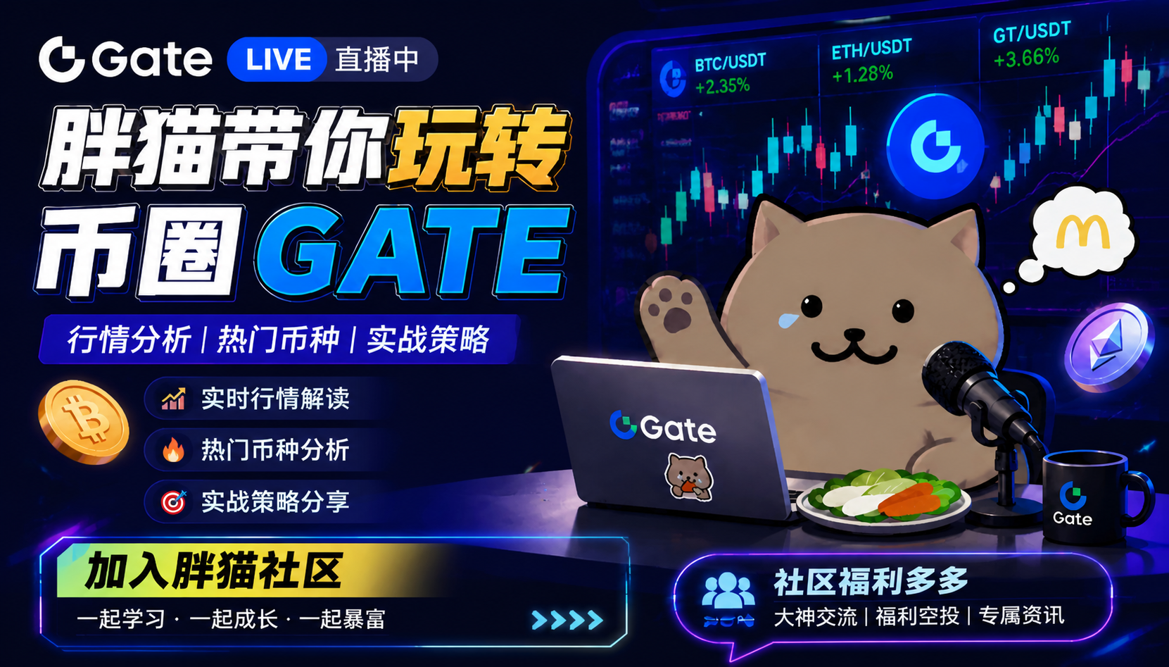 Kucing gemuk membawamu menjelajahi dunia cryptocurrency GATE