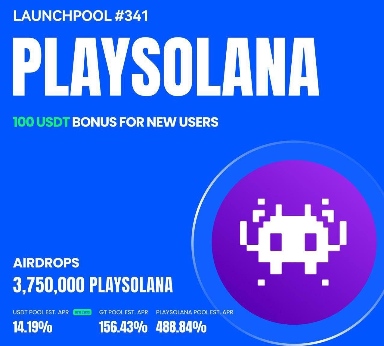 Gate Launchpool 項目 #341: Play Solana (PLAYSOLANA)。質押 US