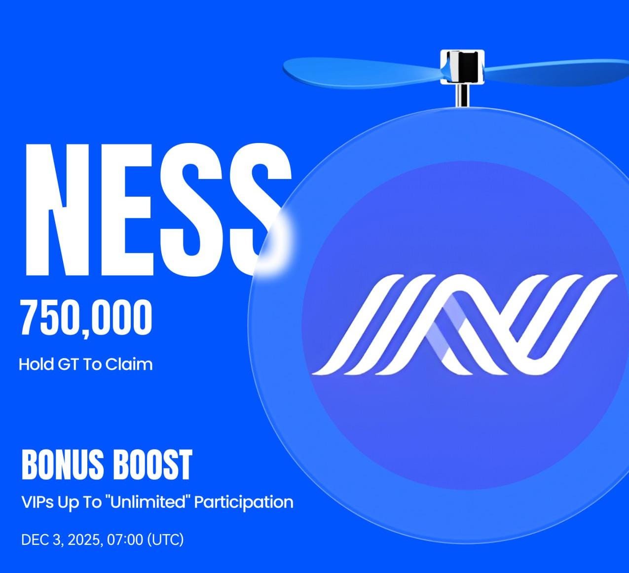 Gate to List Ness LAB (NESS) Spot Trading and Launch HODLer Aird