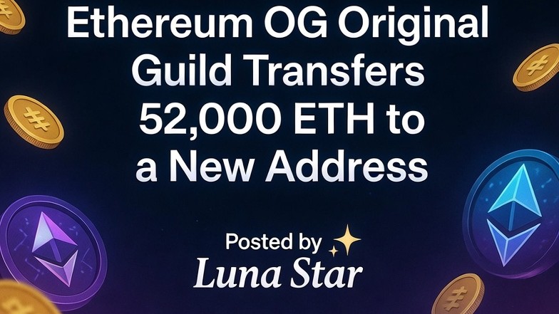 After three years of silence an Ethereum OG original Guild transferred 52 thousand ETH to a new address
