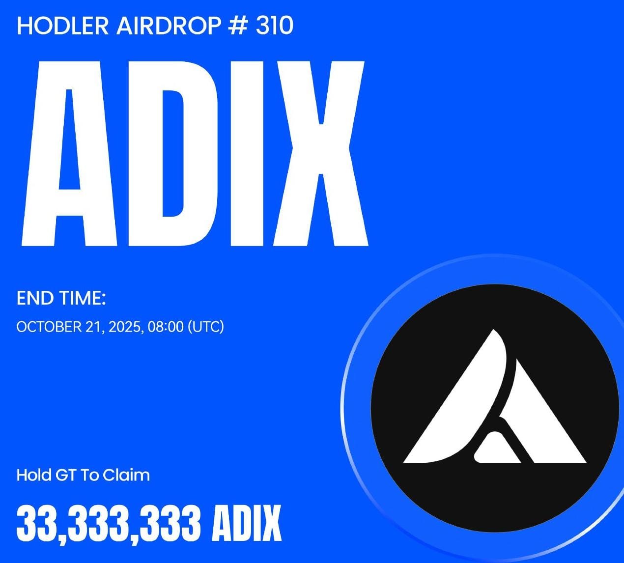 Anuncio de distribución aplazado de las recompensas de ADIX HODLer