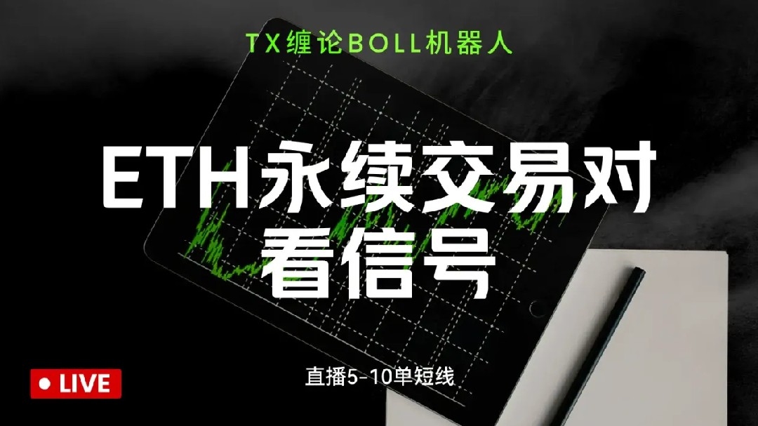 第二十四场直播 ETH胜率百分之百，目前盈利3000u，直播中