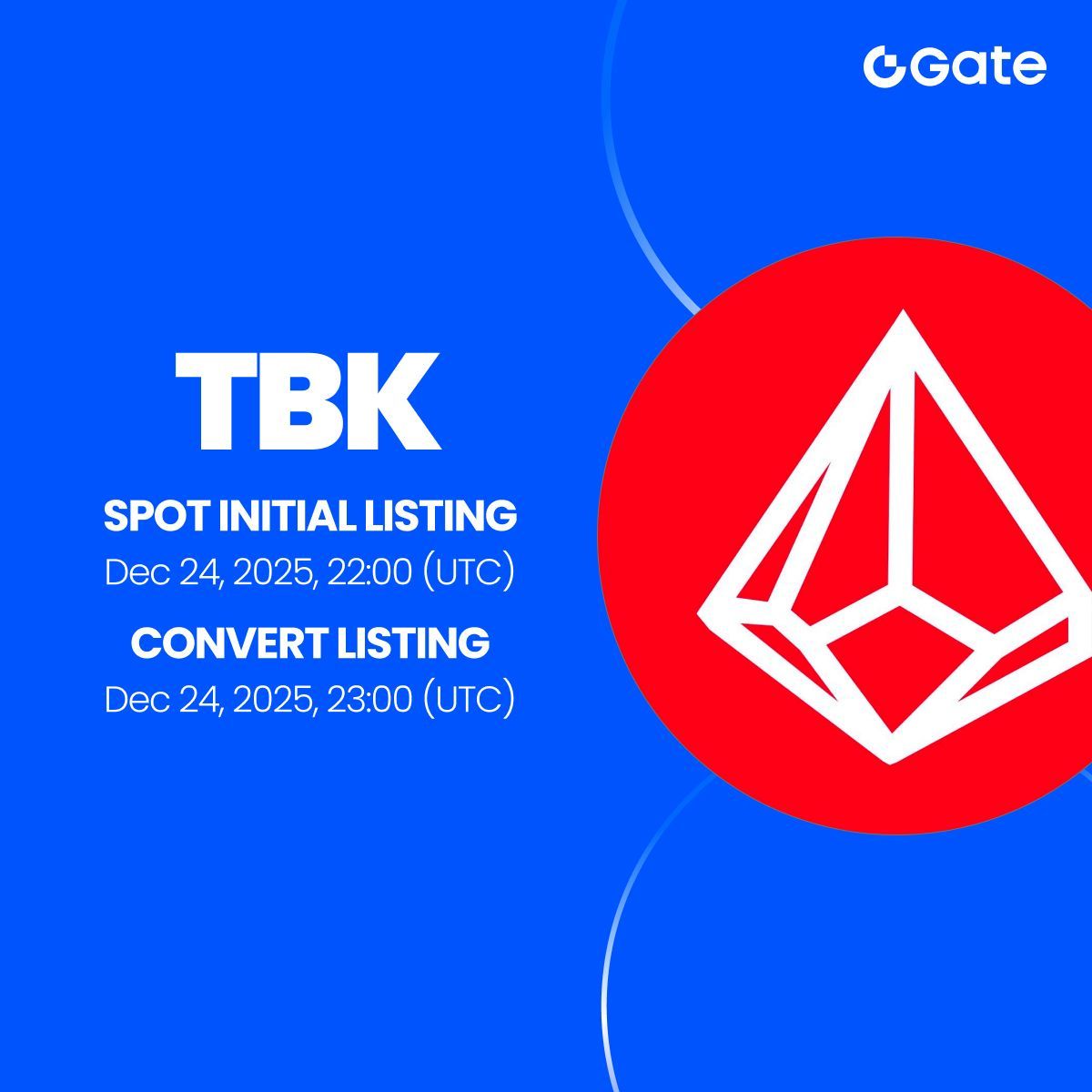 初回上場：GateがTronbank (TBK)を現物取引のために上場します