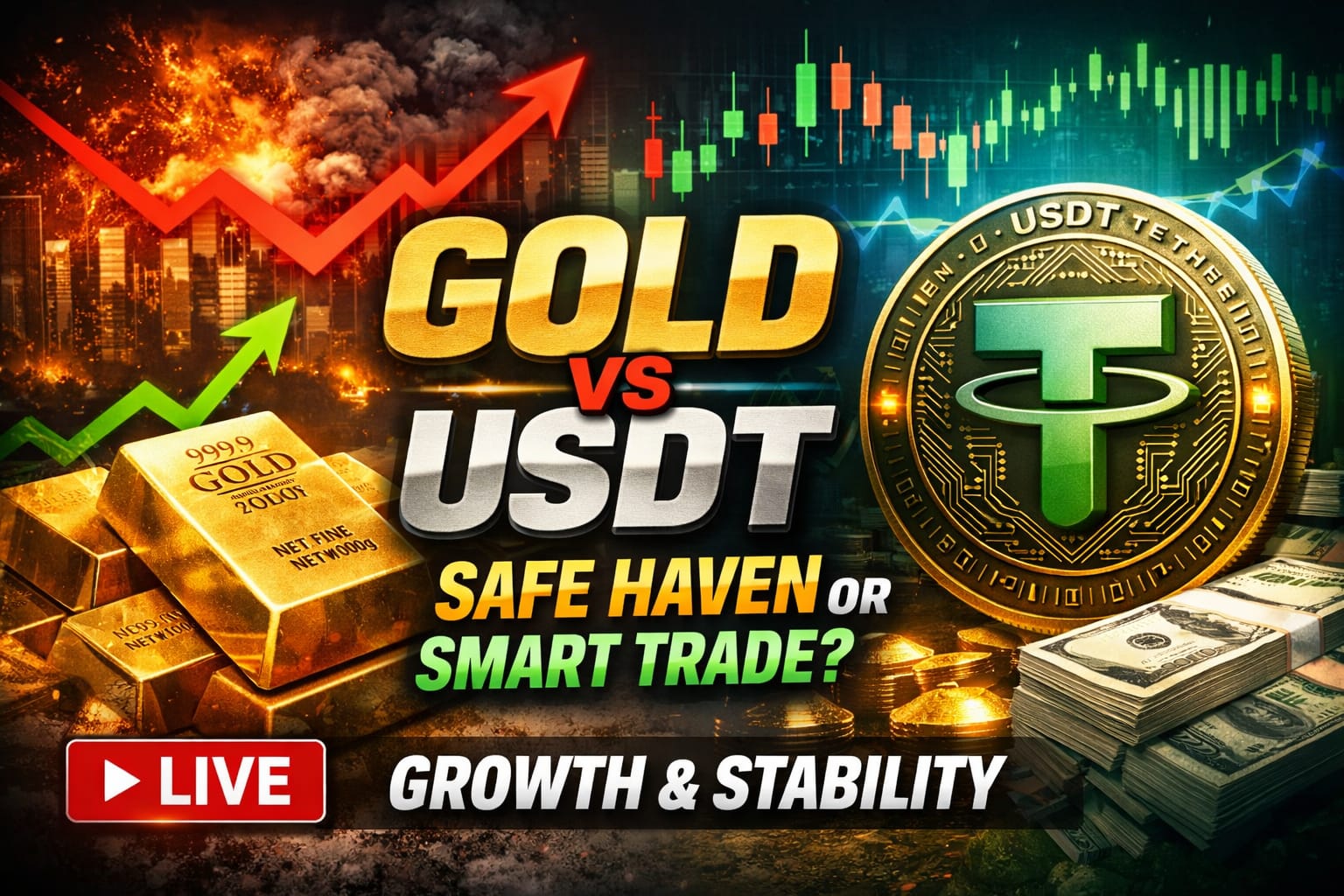 Emas vs USDT: Tempat Perlindungan Aman atau Perdagangan Cerdas? Tren Pasar Terbaru &a