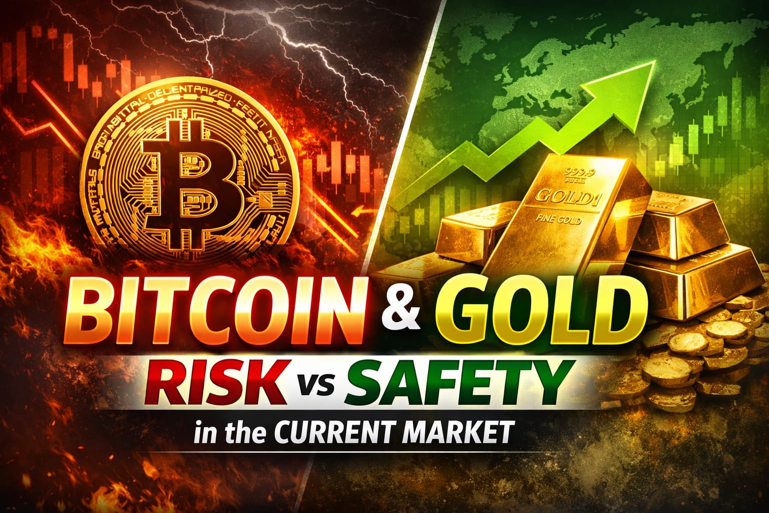 Bitcoin und Gold: Risiko vs Sicherheit auf dem aktuellen Markt