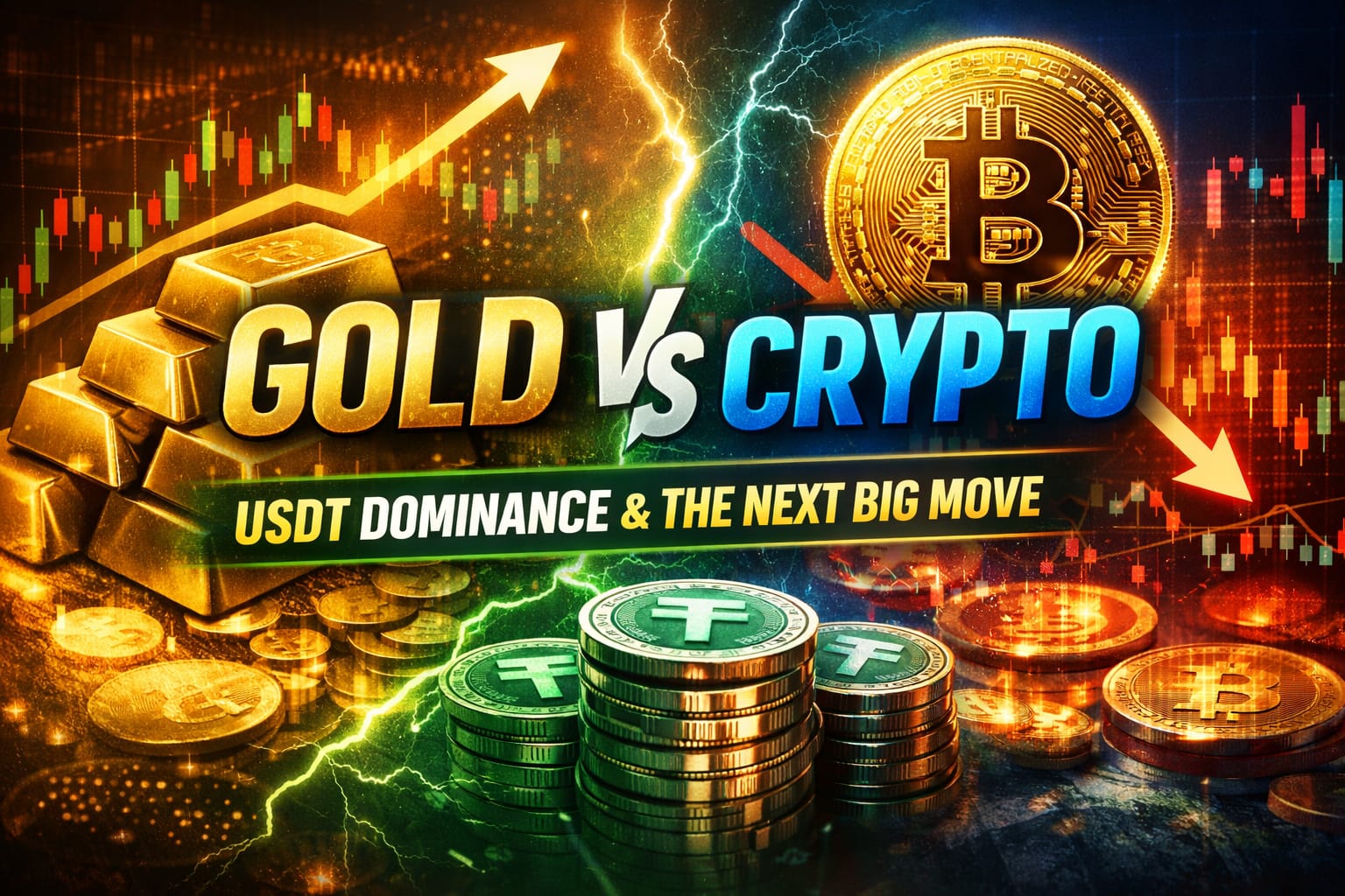 Золото против криптовалют: доминирование USDT, умные деньги и следующий крупный шаг