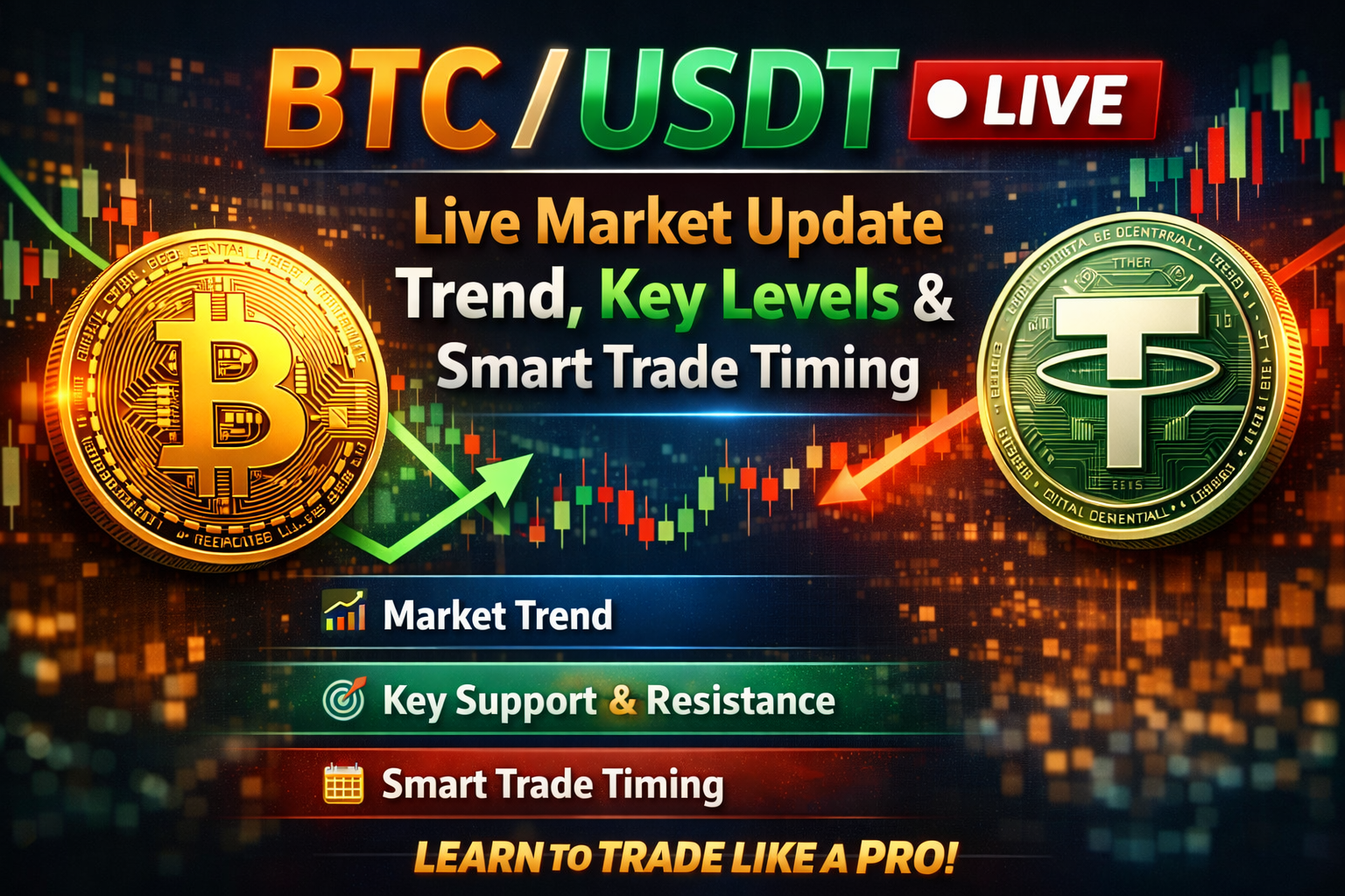 BTC / USDT Live Market Update: Trend, Key Levels & Smart Trade Timing