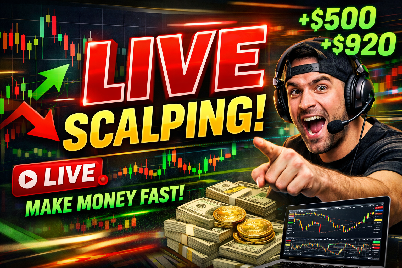 Sinais ao Vivo de BTC e Scalping | Negociações Rápidas de Criptomoedas