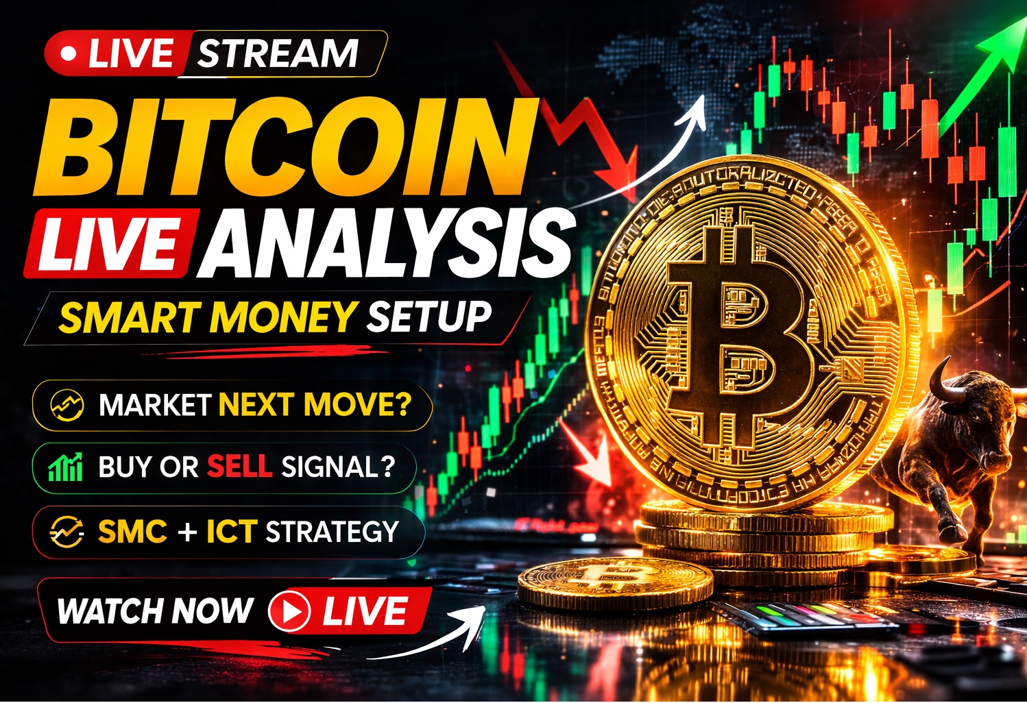 Phân tích trực tiếp Bitcoin | Xu hướng tiếp theo của thị trường?