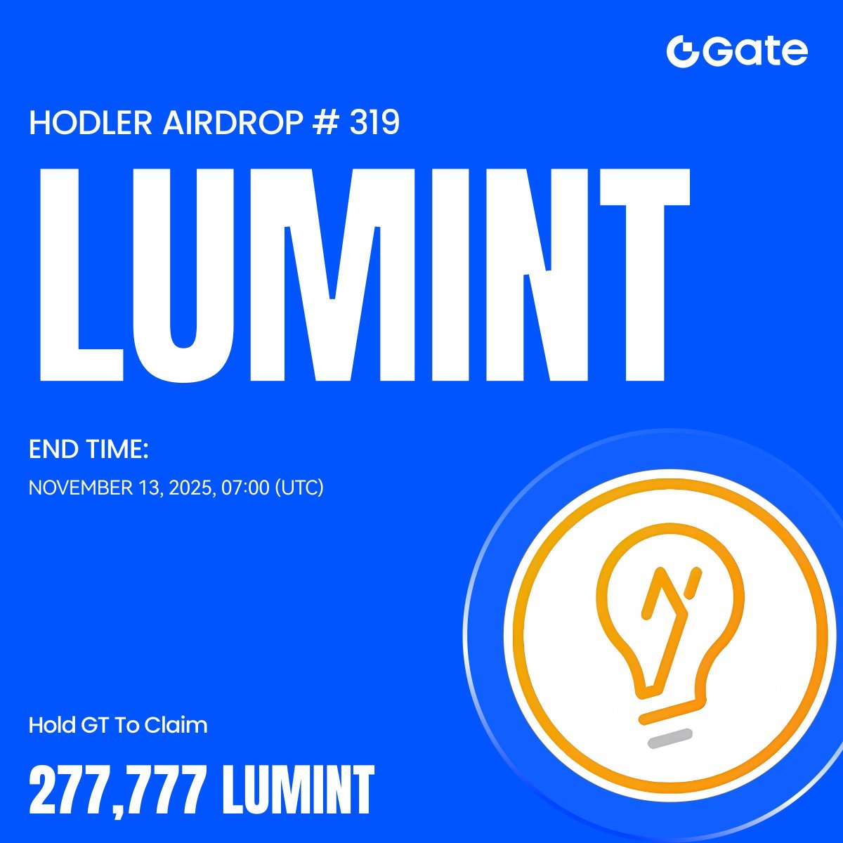 Gate to List Lumint (LUMINT) Spot Trading and Launch HODLer Aird