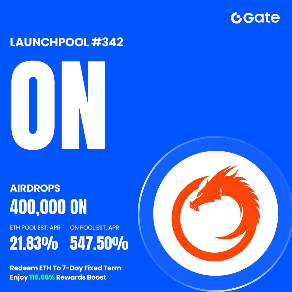 ゲートランチプールプロジェクト #342: Orochi Network (ON)。ETH または ON をステークしてエアドロップを獲得しましょう。