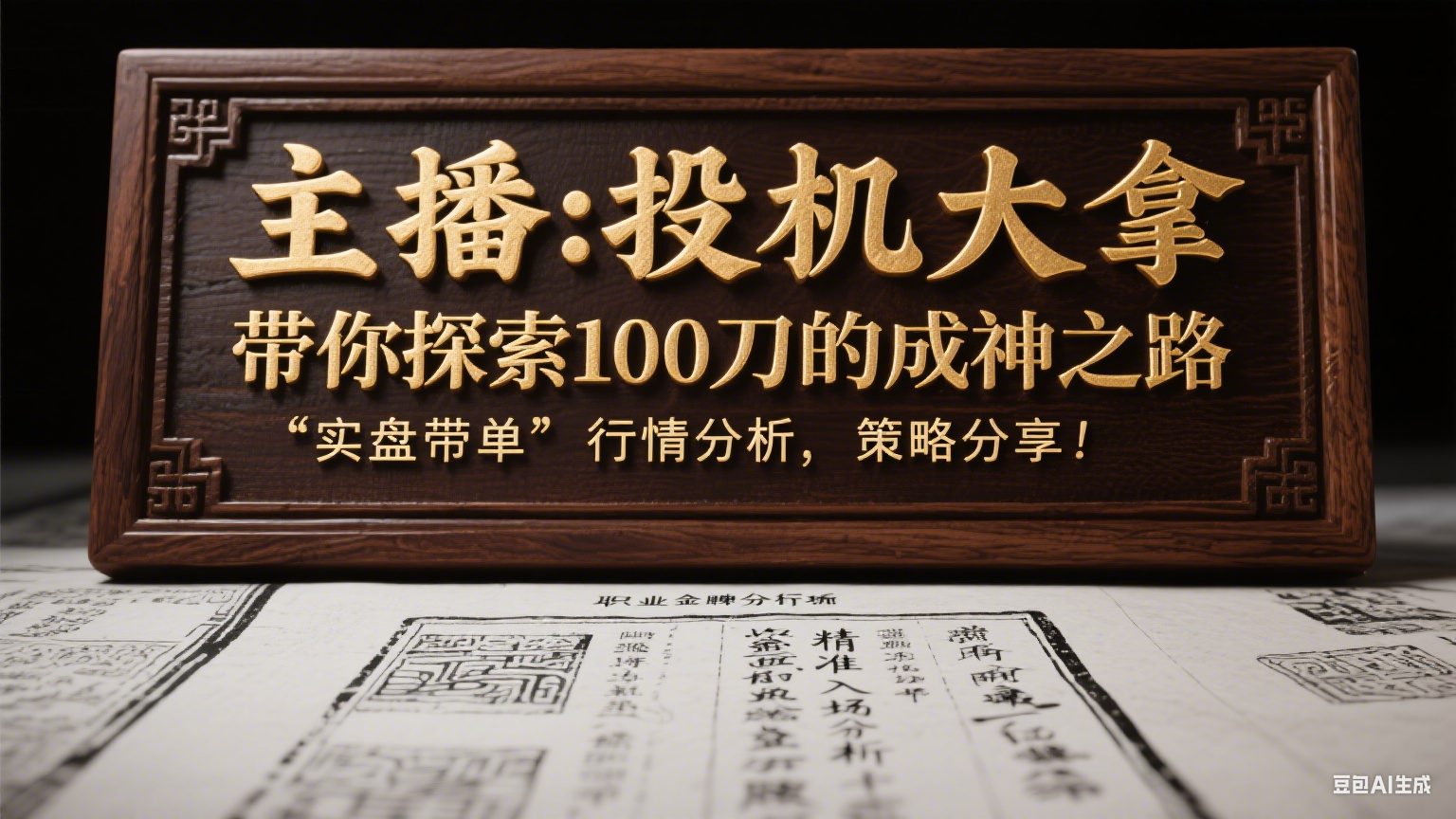 主力收割韭菜，我狙击主力！