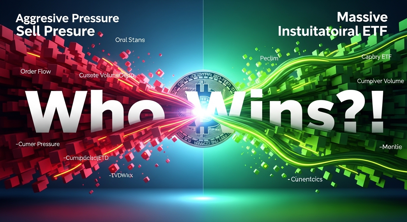 Pertempuran antara bullish dan bearish semakin intens! Spot CVD berbalik negatif, menandakan tekanan jual, sementara arus masuk ETF terus mendukung BTC