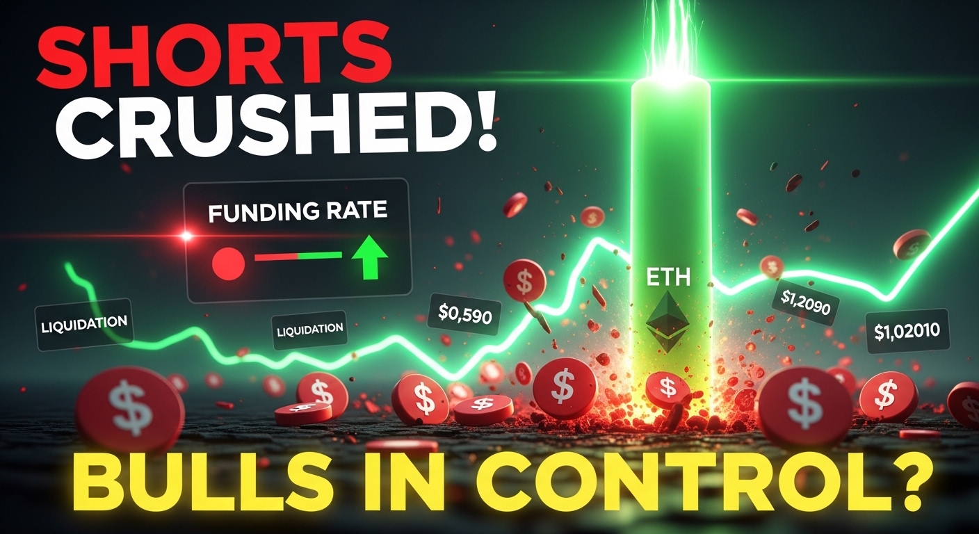 Ethereum-Shorts zerquetscht! Finanzierungssätze werden positiv — sind die Bullen
