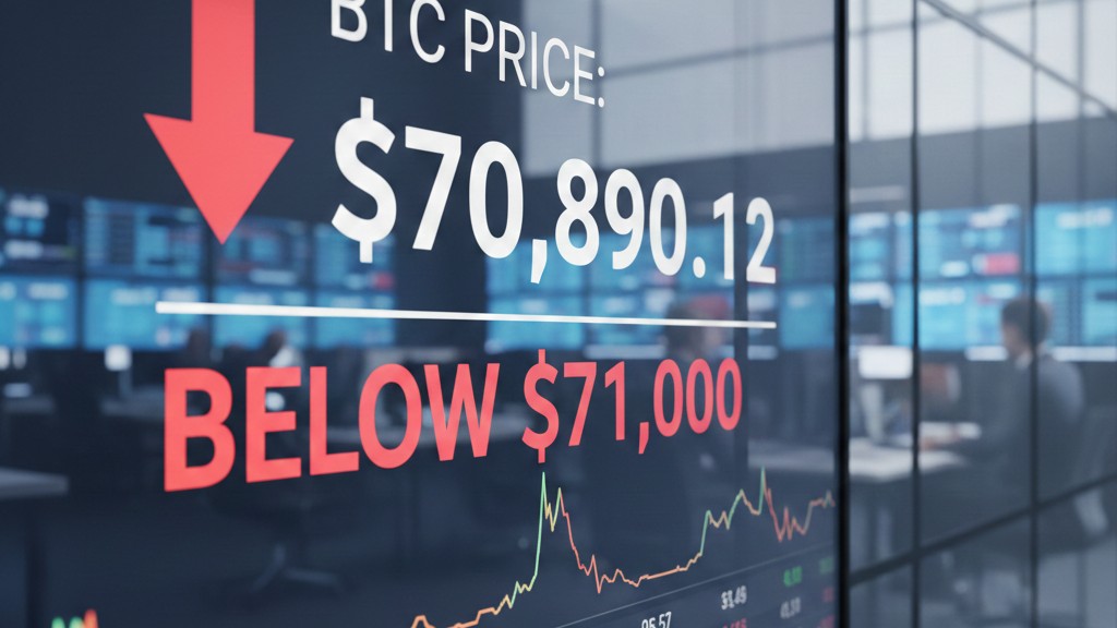 b t c cai abaixo de $71.000 relacionado com criptomoedas