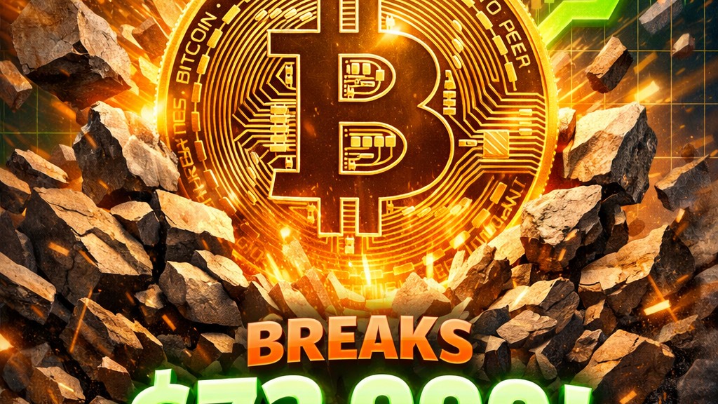 Bitcoin menembus 73.000