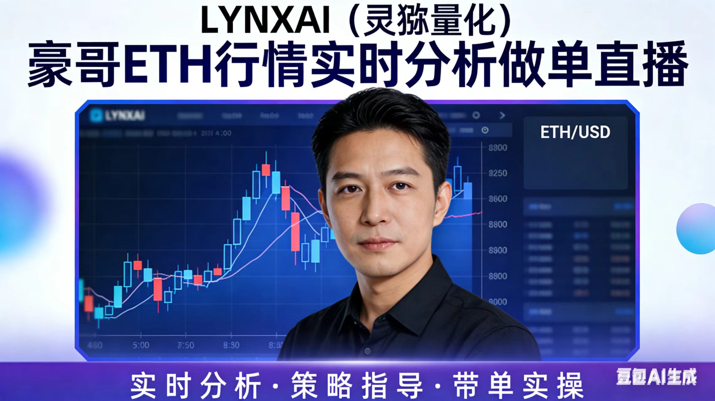 LYNXAI(灵猞量化）-豪哥ETH实时行情分析做单