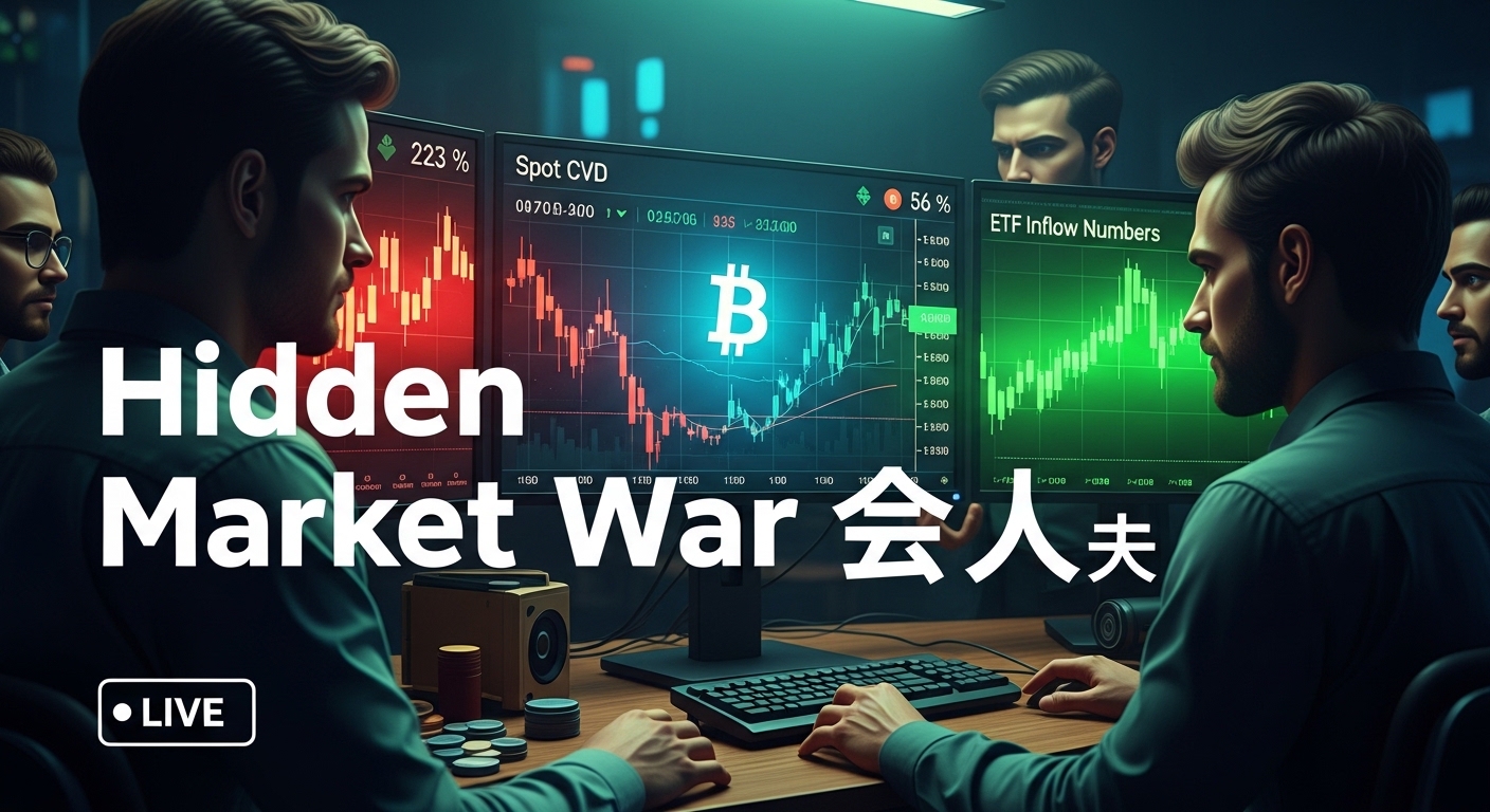 牛熊之戰激烈升級！CVD轉為負值，顯示賣壓增加，而ETF資金流入持續支撐比特幣