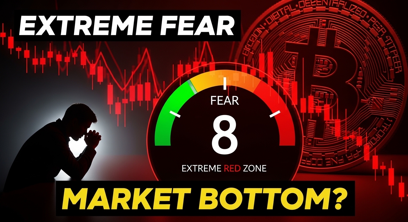 Nỗi sợ thị trường đạt đỉnh: Chỉ số Sợ Hãi Crypto giảm xuống còn 8 — Liệu tâm lý có đang trở nên tiêu cực?