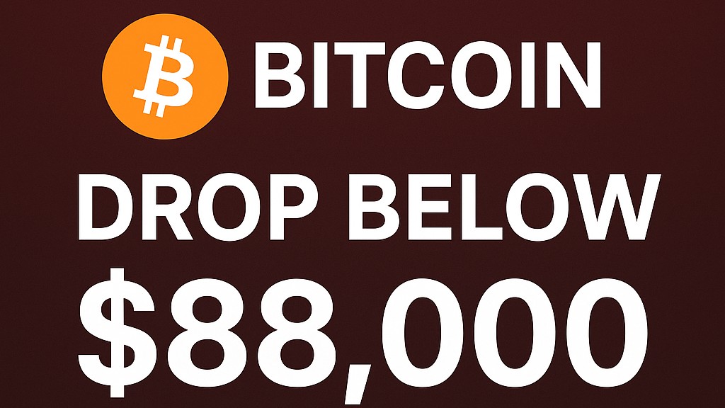 BTC drop below $88000 down 2.38 percent in last 24 hours