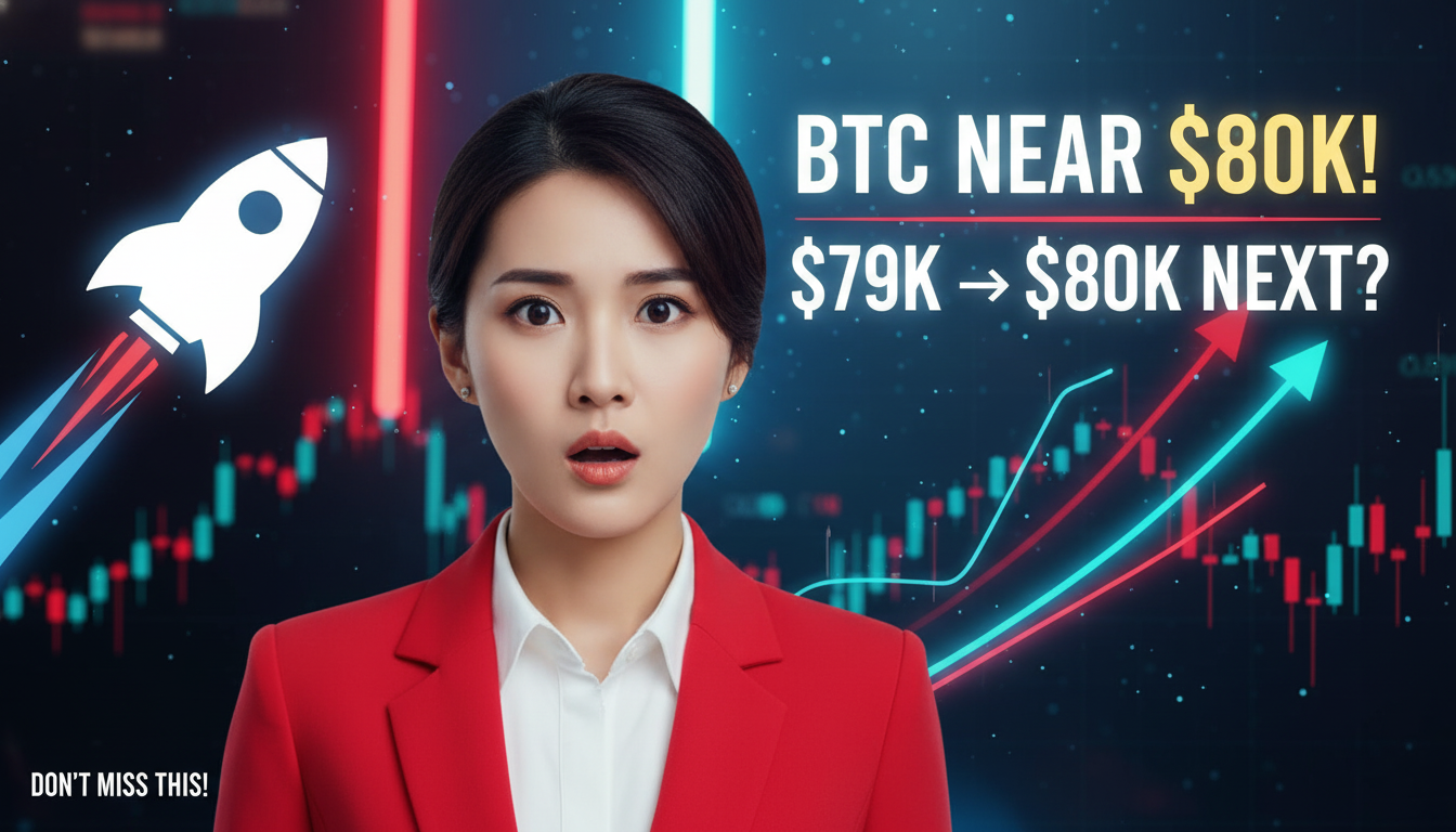 BTC climbs to $79,000! Steady gains over 24 hours — can it push further toward $80,000?