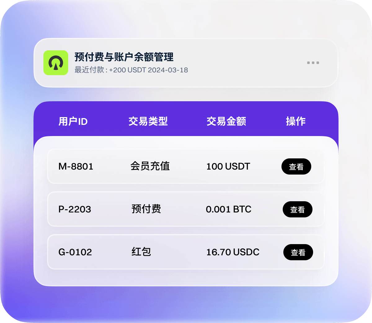 灵活的账户支付模式