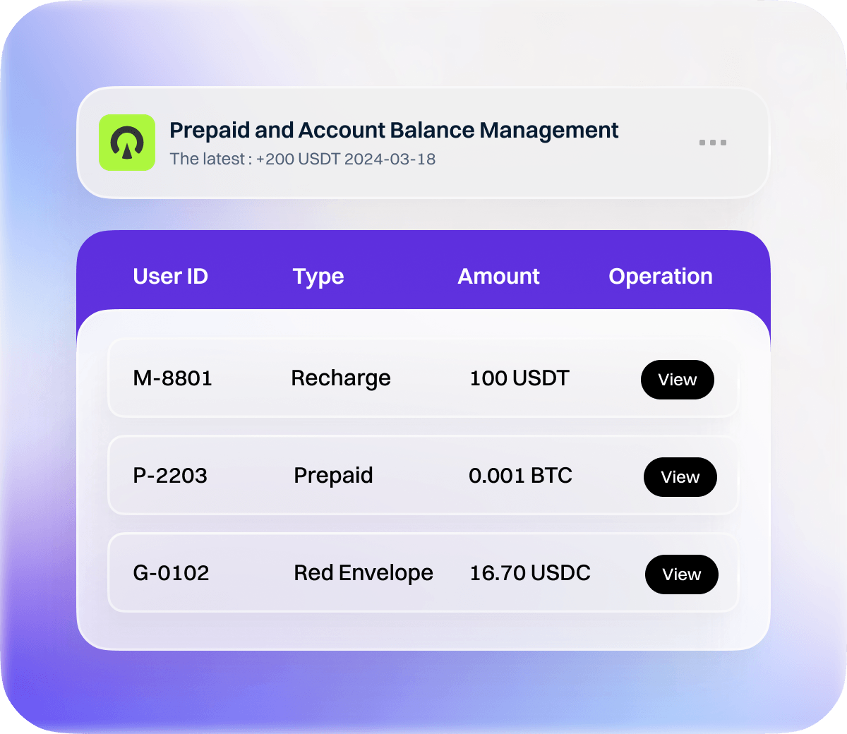 Flexible Account Payment Models